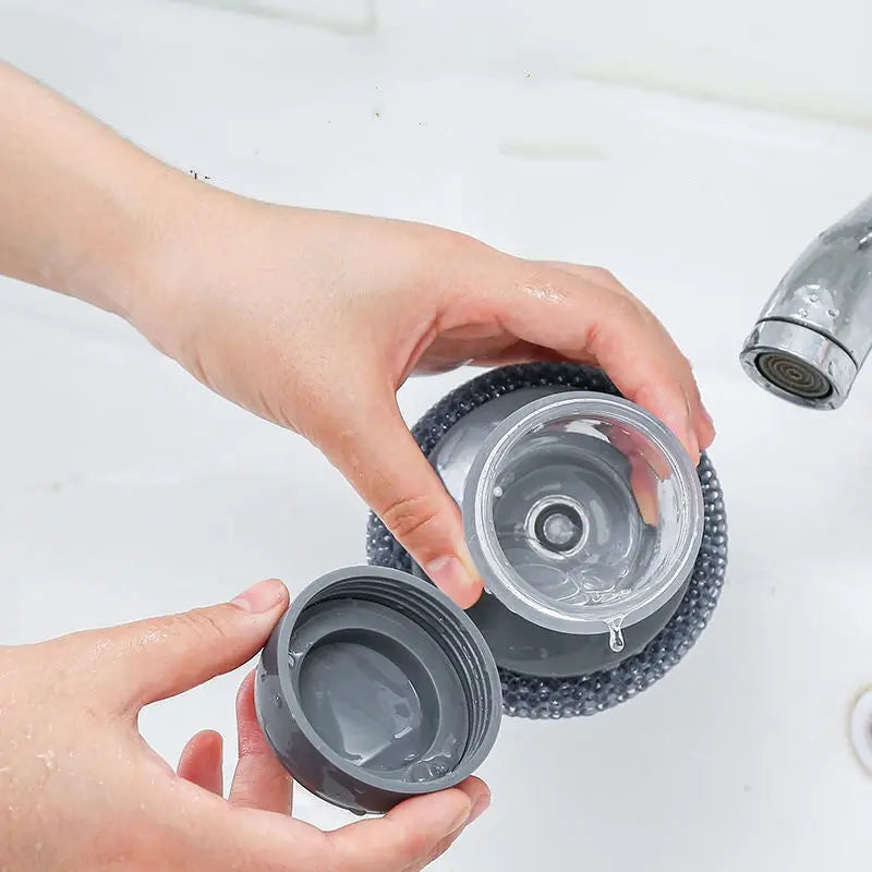 Kitchen Soap Dispensing Palm Brush Cleaner β Prime Mart Prime Mart