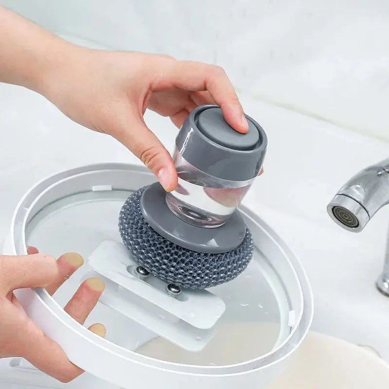Kitchen Soap Dispensing Palm Brush Cleaner β Prime Mart Prime Mart