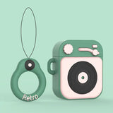 Cartoon Retro Gramophone Wireless Bluetooth Headset Silicone Case Prime Mart