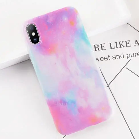 Case For 7 6 6s Plus Colorful Stone Image Pattern Cases For8 7 X Plus Soft Back Cover Prime Mart