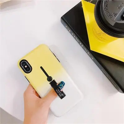 Compatible WithHide Ring Stand Case ForX 8 Plus Candy Double Color Phone Cases For 7 6 6s Plus TPU Prime Mart
