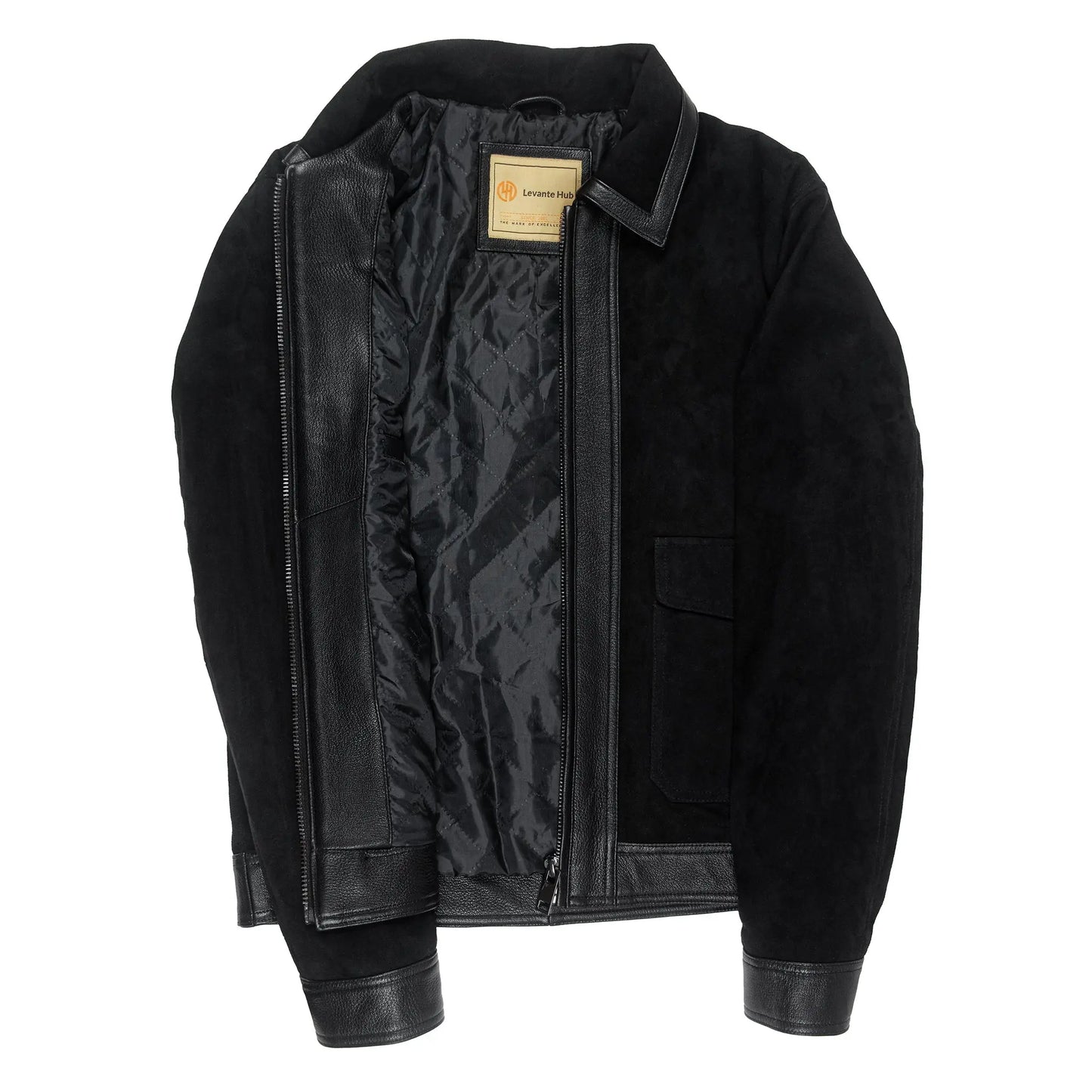 Shadowline Goat Suede Jacket – Matte Black Levante Hub