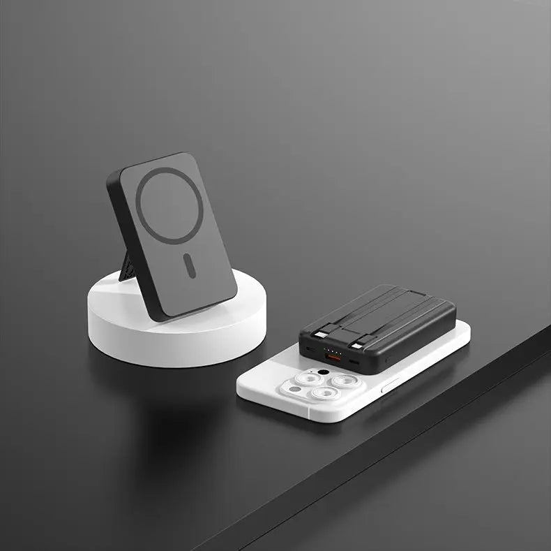 Magnetic Power Bank Comes With Wired Wireless Charging Magsafe Mini Shared Fast Charging Mobile Power Power Bank Prime Mart