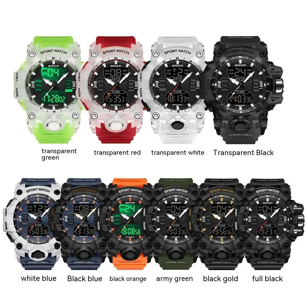 Sanda Green Light Alarm Clock – Waterproof & Shockproof Prime Mart