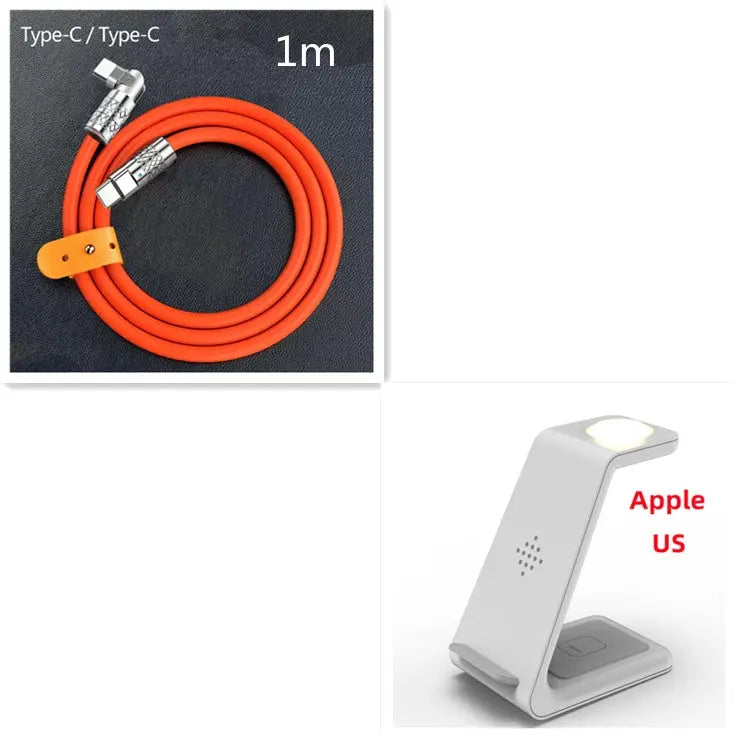 Prime Mart 3-in-1 Fast Charging Station – Wireless Quick Charge Dock & Phone Stand Prime Mart