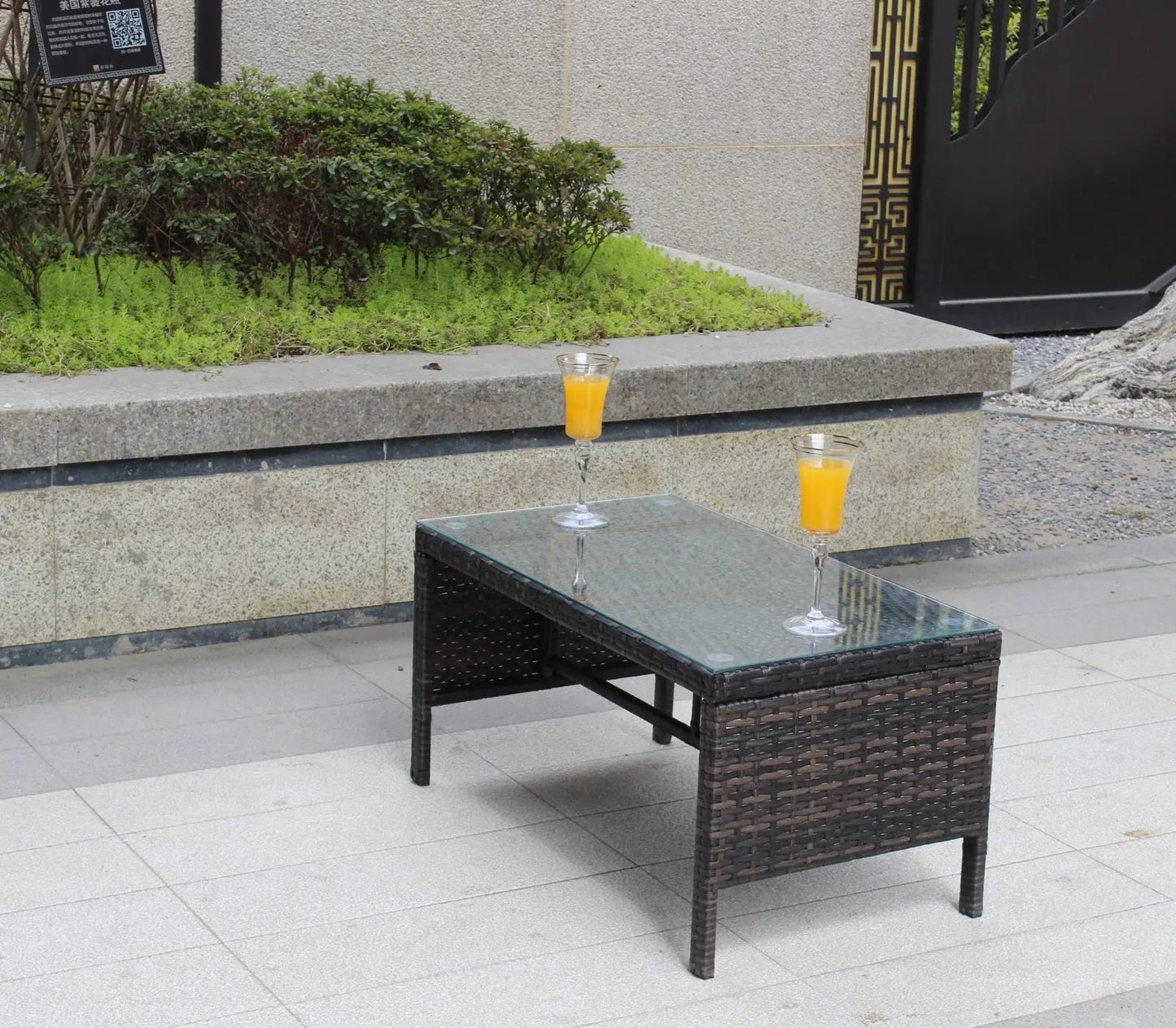 Outdoor Coffee Table – Tempered Glass Patio Table Prime Mart