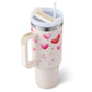 40oz Insulated Tumbler with Handle & Straw – Spill-Proof Travel Mug