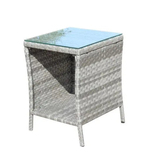 Outdoor Patio Coffee Table – Clear Tempered Glass Prime Mart