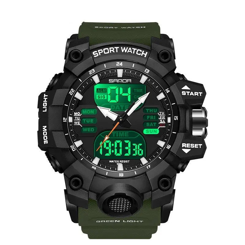 Sanda Green Light Alarm Clock – Waterproof & Shockproof Prime Mart