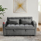 55.5” Foldable Velvet Sofa Bed – Modern Pull-Out, Adjustable in 3 Lengths