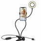 Prime Mart LED Selfie Ring Light – 8cm Adjustable Makeup & Live Light Prime Mart