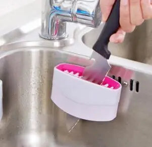 Multi-Purpose Kitchen Cleaning Brush with Suction Cup Prime Mart