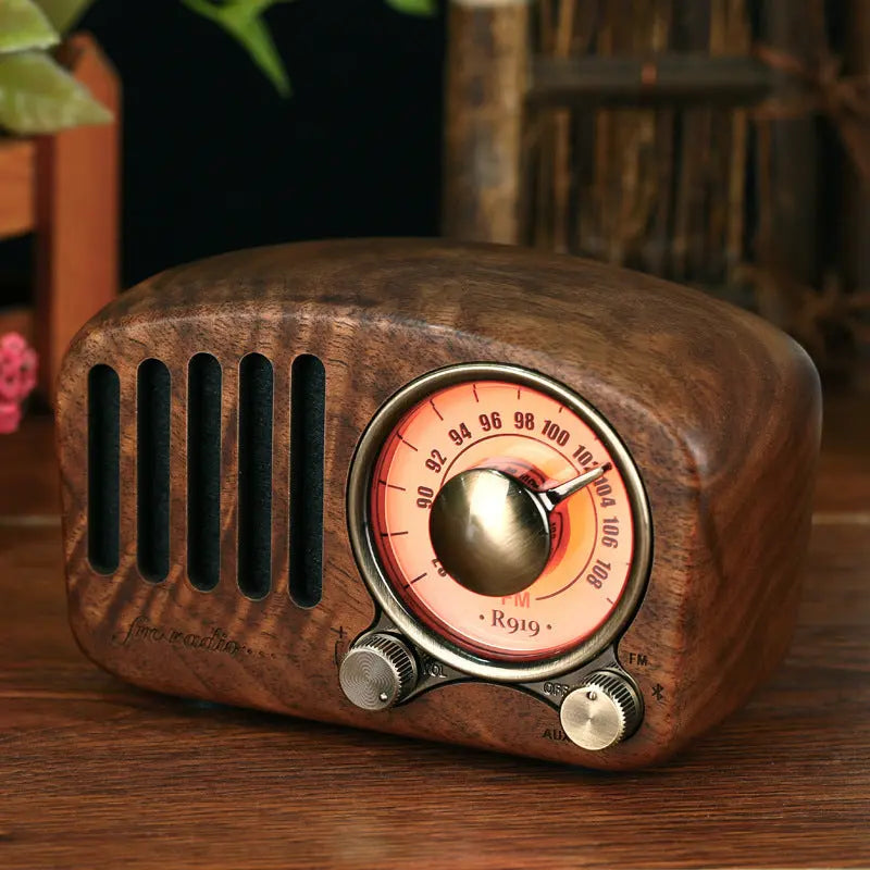 Retro wooden wireless mini speaker Prime Mart