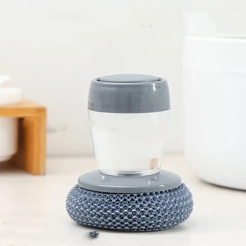Kitchen Soap Dispensing Palm Brush Cleaner – Prime Mart Prime Mart