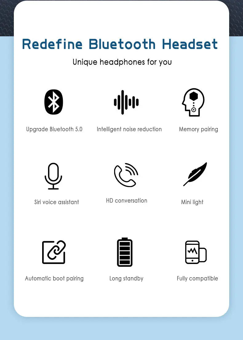 B5 Bluetooth Headset Binaural Digital Display Stereo Bluetooth Headset TWS5.0 Bluetooth Headset 239 Bluetooth Headset Prime Mart