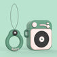 Cartoon Retro Gramophone  Wireless Bluetooth Headset Silicone Case Prime Mart