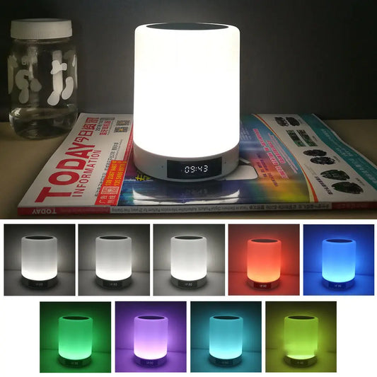 Usb Night Light Rechargeable Bluetooth Speaker Mini Speaker Alarm Clock Speaker Prime Mart