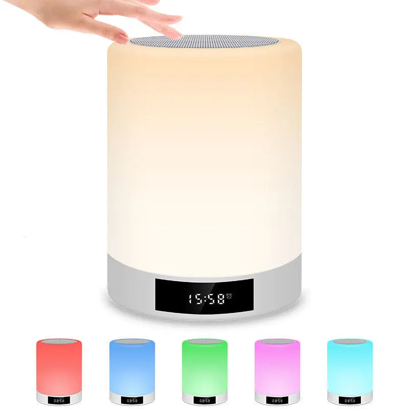 Usb Night Light Rechargeable Bluetooth Speaker Mini Speaker Alarm Clock Speaker Prime Mart