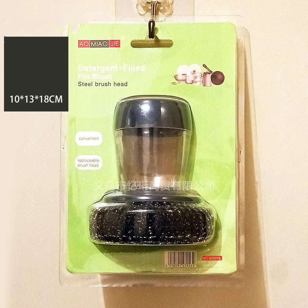 Kitchen Soap Dispensing Palm Brush Cleaner – Prime Mart Prime Mart
