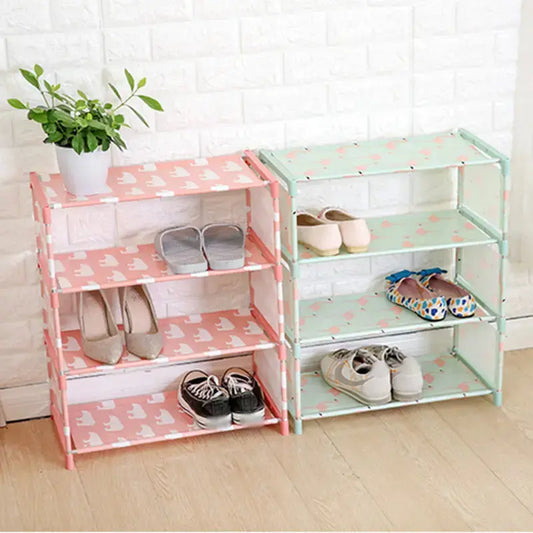 Simplify your life with this Non-Woven Dustproof Shoe Rack TM