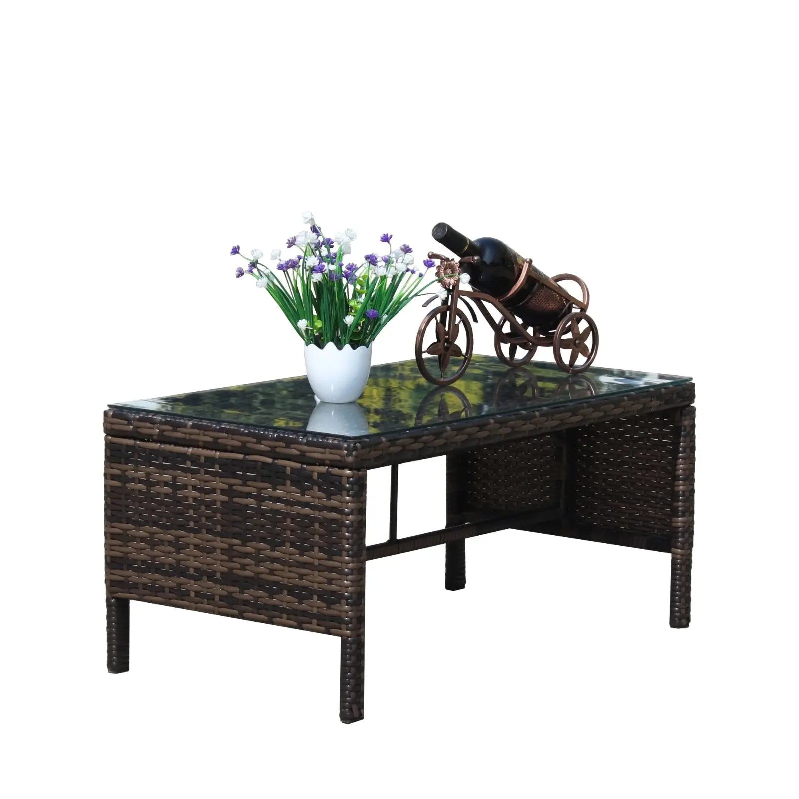 Outdoor Coffee Table – Tempered Glass Patio Table Prime Mart