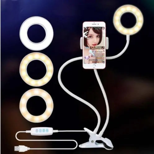 Prime Mart LED Selfie Ring Light – 8cm Adjustable Makeup & Live Light Prime Mart