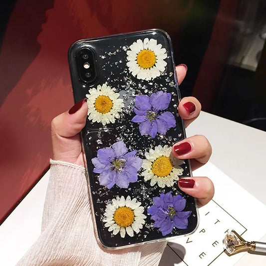 Compatible With Compatible With  , Qianliyao Dried Real Flower Cases For I  XR Case Handmade Clear Soft Back Cover For Prime Mart