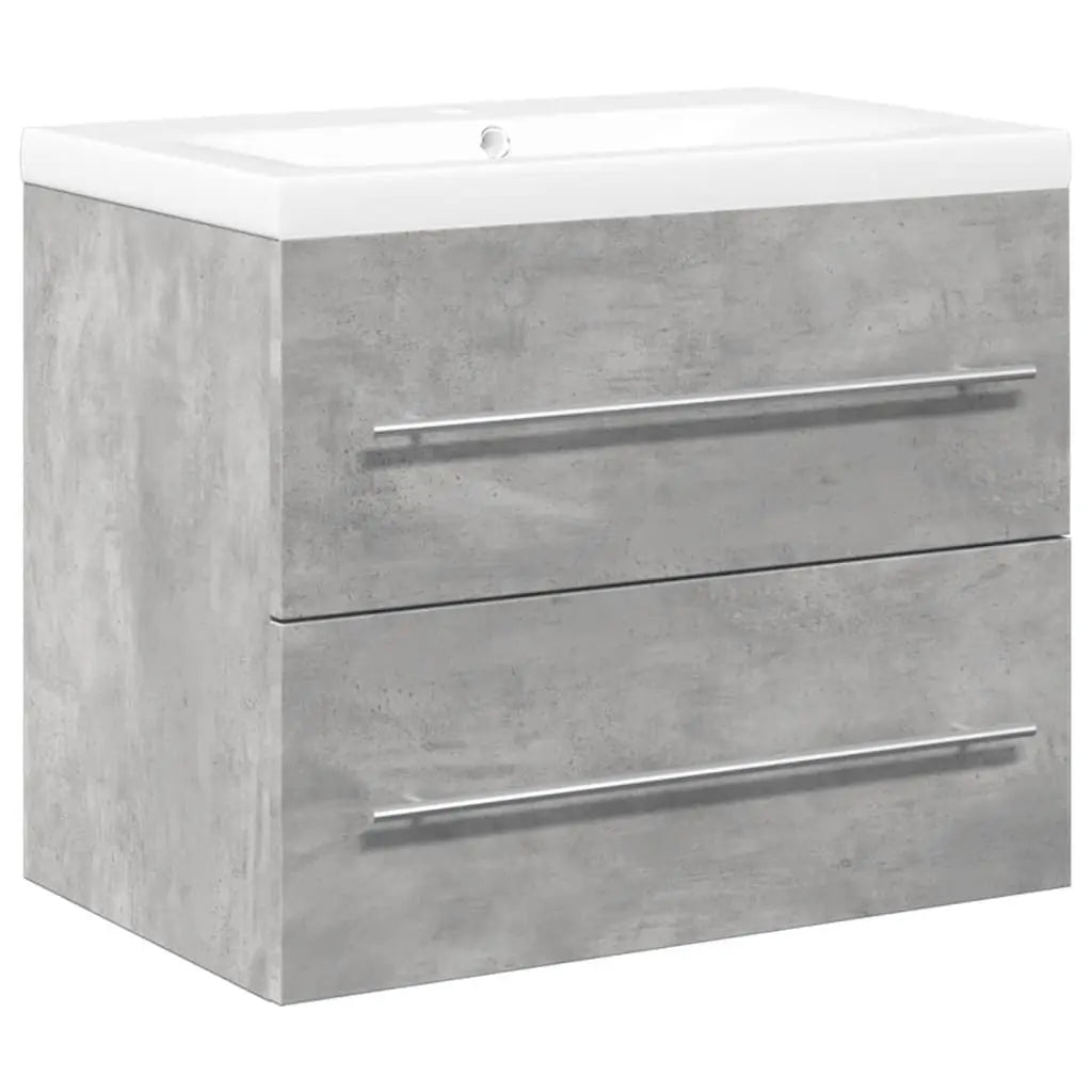 2-Piece Bathroom Furniture Set – Concrete Grey Wood Prime Mart