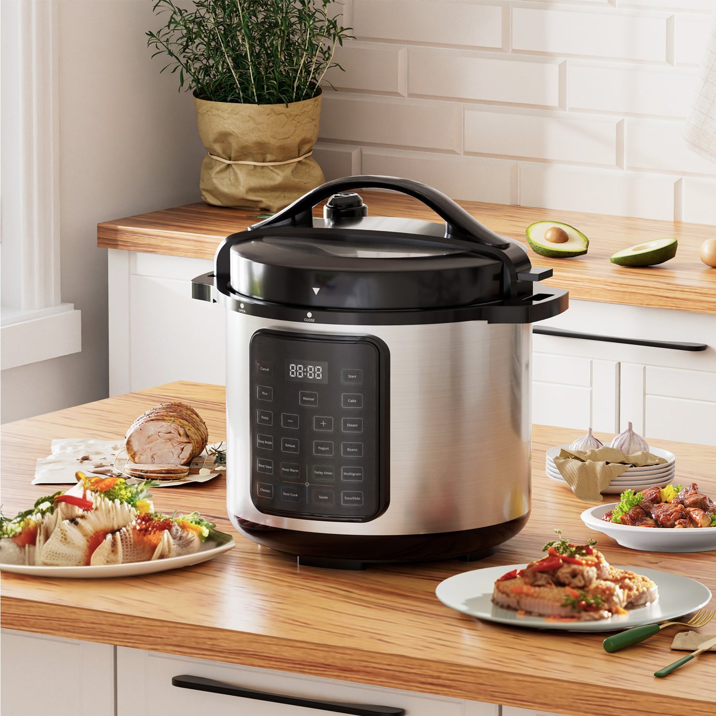 9-in-1 Electric Pressure Cooker & Multi-Function Smart Pot