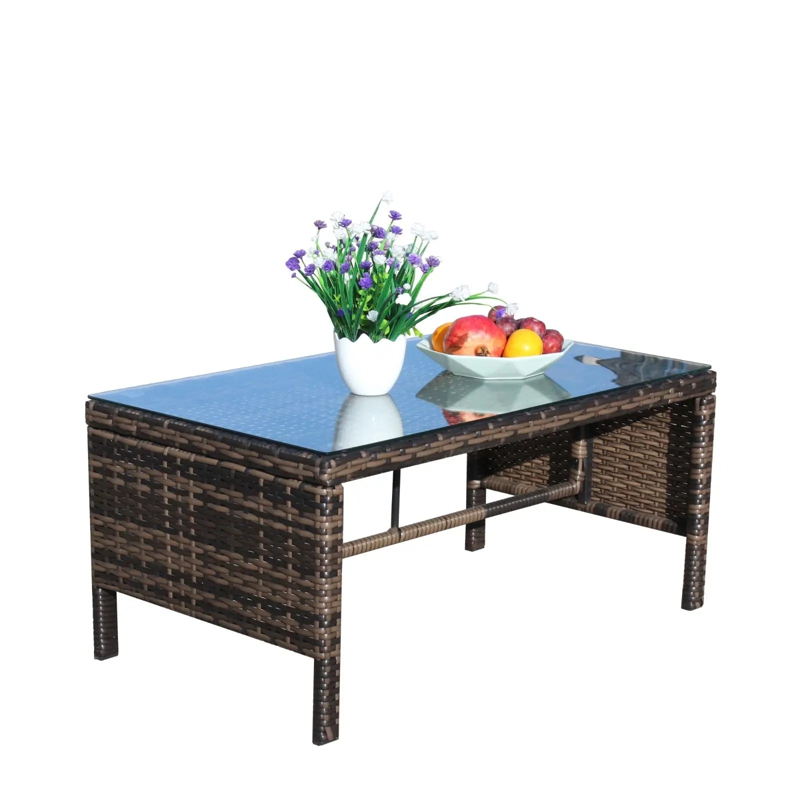 Outdoor Coffee Table – Tempered Glass Patio Table Prime Mart