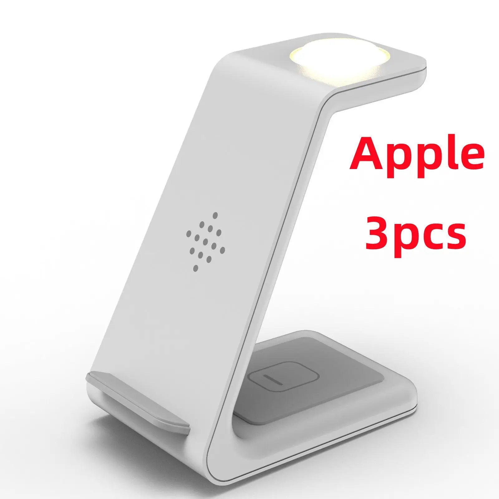 Prime Mart 3-in-1 Fast Charging Station – Wireless Quick Charge Dock & Phone Stand Prime Mart