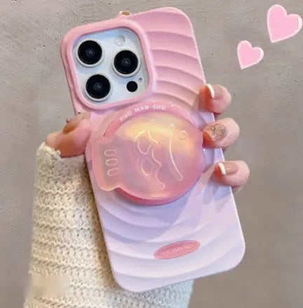 Personalized Gradient Ripple Circle For 15 Phone Cases Prime Mart