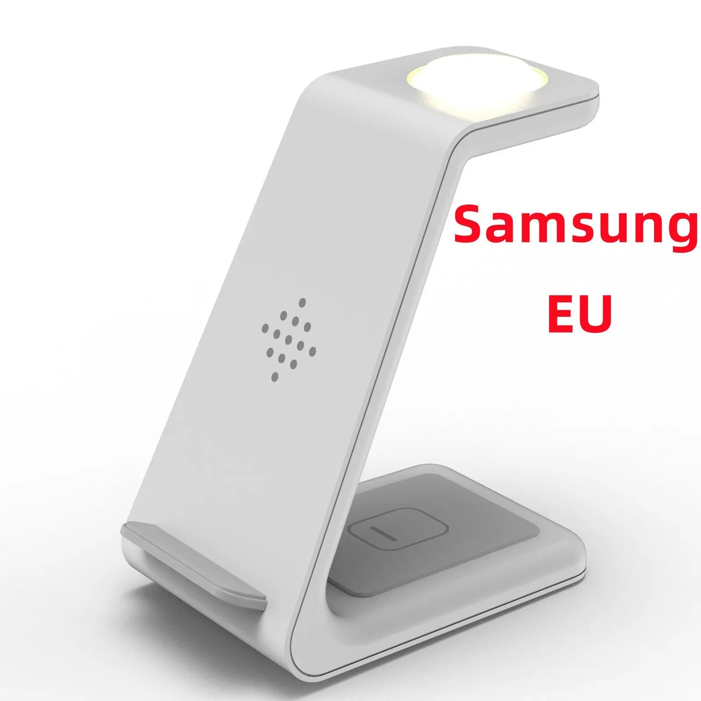 Prime Mart 3-in-1 Fast Charging Station – Wireless Quick Charge Dock & Phone Stand Prime Mart