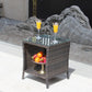 Outdoor Patio Furniture 1 Coffee Table With Clear Tempered Glass Prime Mart