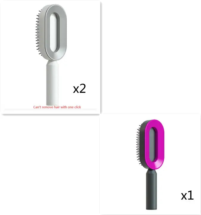 Self-Cleaning Hair Brush & Scalp Comb – Prime Mart Prime Mart