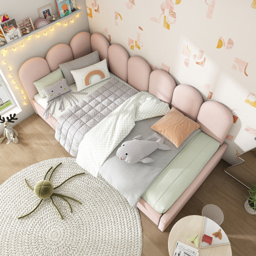 3FT Pink Velvet Daybed with Storage – 90x190cm Sofa Bed (No Mattress)