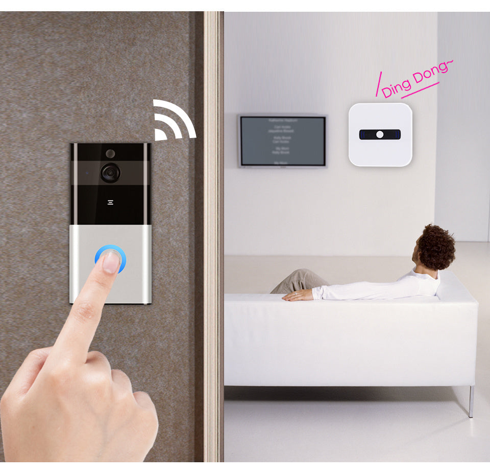 Marlboze 720P WiFi Smart Video Doorbell with Motion Detection