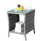 Outdoor Patio Coffee Table – Clear Tempered Glass Prime Mart