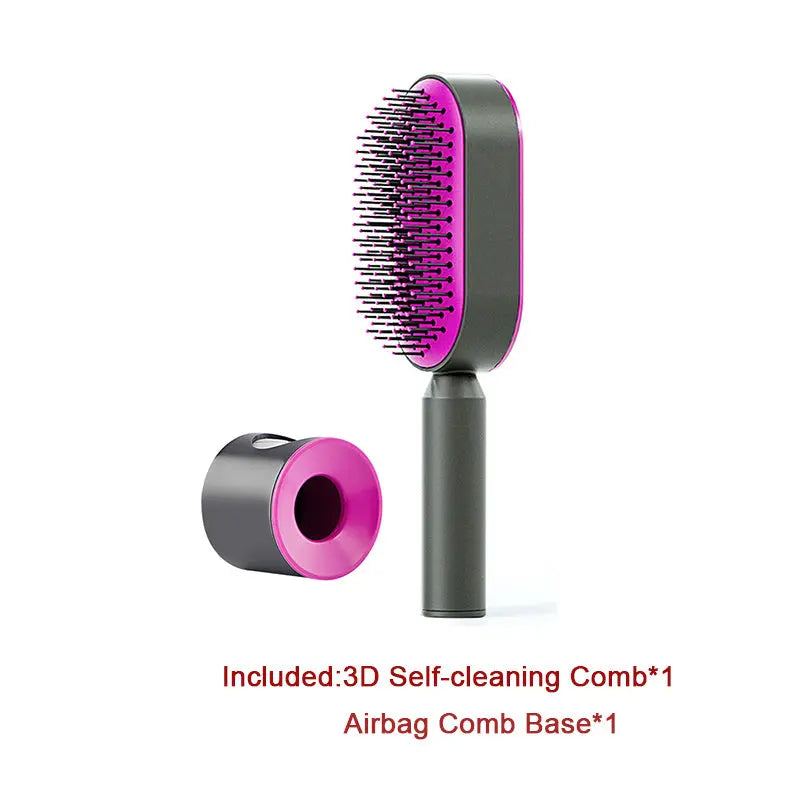 Self-Cleaning Hair Brush & Scalp Comb – Prime Mart Prime Mart
