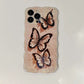 Wave Pattern Blue Light Butterfly Pattern Phone Case Prime Mart