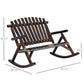 Classic Wooden High-Back Rocker – Outdoor Garden Chair Prime Mart