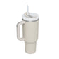 40oz Insulated Tumbler with Handle & Straw – Spill-Proof Travel Mug