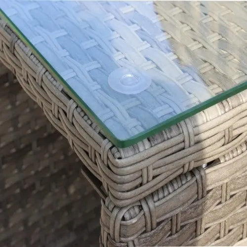 Outdoor Patio Coffee Table – Clear Tempered Glass Prime Mart