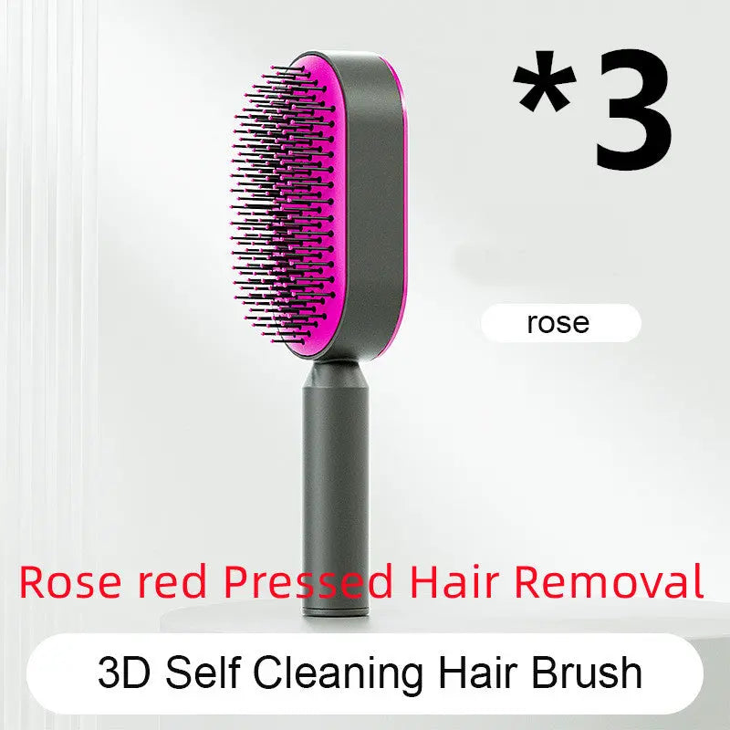 Self-Cleaning Hair Brush & Scalp Comb – Prime Mart Prime Mart