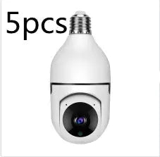 Prime Mart WiFi Bulb Camera 1080P – E27 Smart 5G Security Monitor with 4X Zoom & Alarm Beie