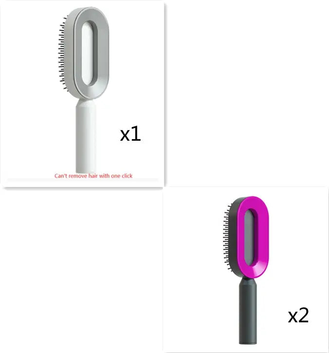 Self-Cleaning Hair Brush & Scalp Comb – Prime Mart Prime Mart
