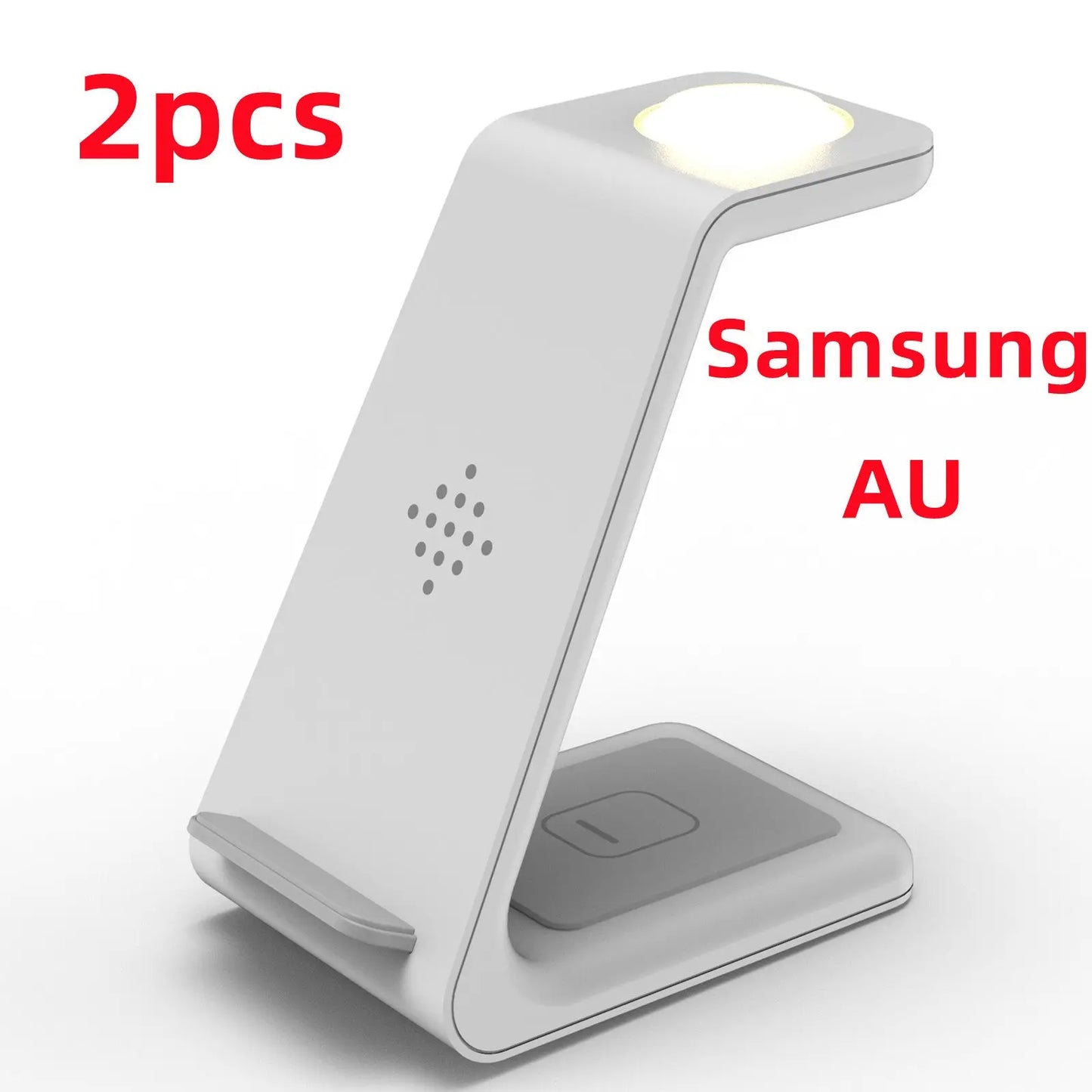 Prime Mart 3-in-1 Fast Charging Station – Wireless Quick Charge Dock & Phone Stand Prime Mart