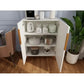 Modern White Sideboard Cabinet with Gold Handles Prime Mart