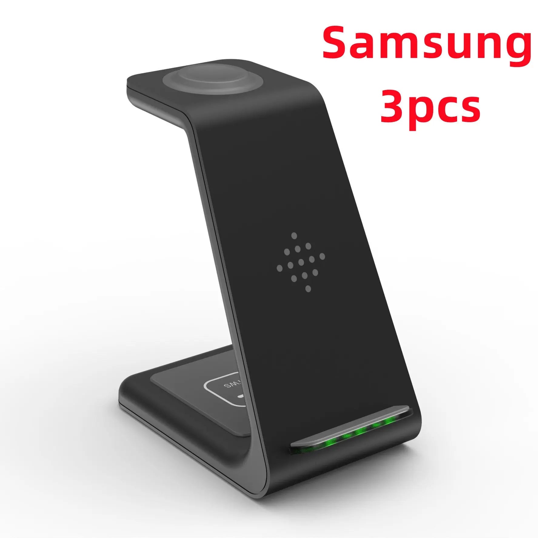 Prime Mart 3-in-1 Fast Charging Station – Wireless Quick Charge Dock & Phone Stand Prime Mart