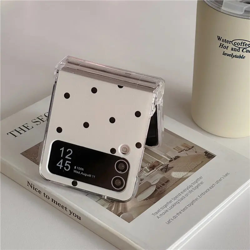 Folding Phone Case Cute Ins Polka Dot Prime Mart